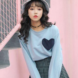 Heart Shape Pocket Pullover