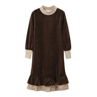 Velvet Pullover Midi Dress