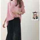 Faux-pearl Pleated Top