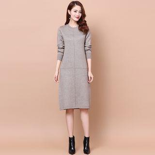 Crew Neck Sweater Dress