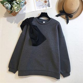 Round Neck Bow Sweatshirt