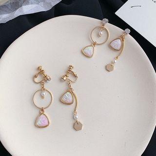 Mismatch Crystal Earring / Clip-on Earring