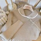 Peter Pan Collar A-line Rib Knit Dress
