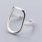 925 Sterling Silver Geometric Open Ring S925 Silver - As Shown In Figure - One Size
