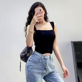 Cropped Sleeveless Light Knit Top In 6 Colors