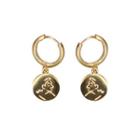 S925 Silver Coin Drop Earring