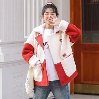 Two-tone Single Breasted Coat