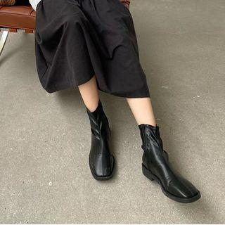 Platform Plain Short Boots