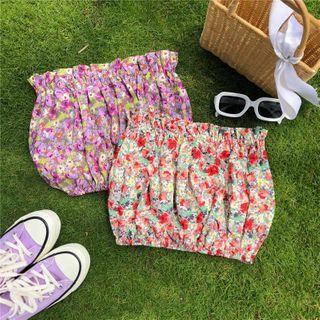 Floral Short-sleeve Dress / Floral Tube Top