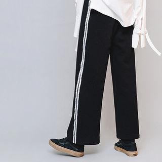 Contrast-trim Wide-leg Sweatpants