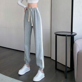 Striped High-waist Jogger Sweatpants