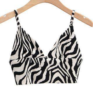 Spaghetti Strap Zebra Print Top