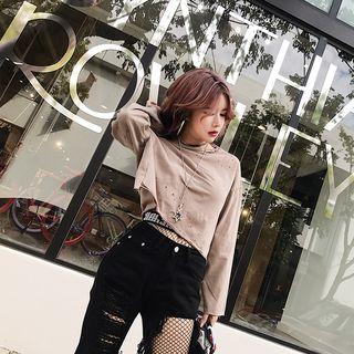 Pointelle Long-sleeve T-shirt