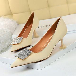 High Heel Rhinestone Pumps