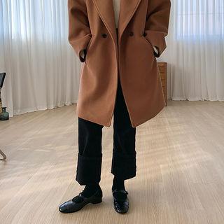 Fleece-lined Straight Cotton Pants