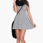 Cap-sleeve M Lange A-line Dress