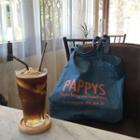 Canvas Contrast Color Letters Shopper Bag Pappys - Blue - One Size