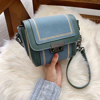 Stitched Flap Cover Crossbody Bag