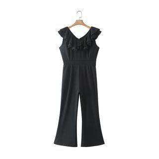Ruffle Sleeveless Jumpsuit