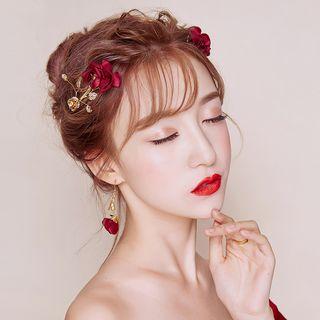 Set: Flower Hair Clip + Earring