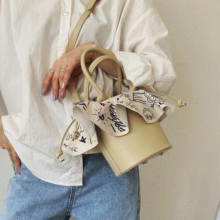 Lettering Bow Bucket Bag