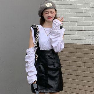 Plain Mini Overall Skirt