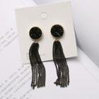 Fringed Disc Earring 1 Pair - As Shown In Figure - One Size