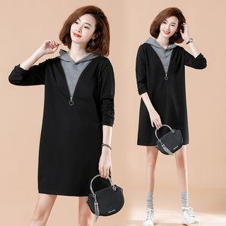 Panel Hoodie Dress