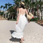 Lace-trim Strappy Maxi Sundress