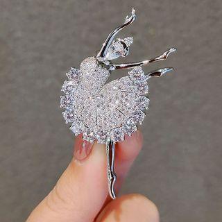 Dancer Faux Crystal Alloy Brooch