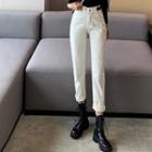 Cropped Straight Leg Jeans / Long-sleeve Knit Top
