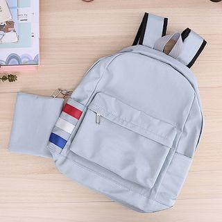 Contrast Stripe Nylon Backpack