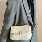 Quilted Chain Flap Crossbody Bag