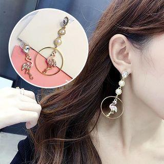 Flamingo Non-matching Drop Earring