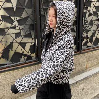 Cropped Leopard Hoodie