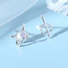 Asymmetric Devil Earring 1 Pair - As Shown In Figure - One Size