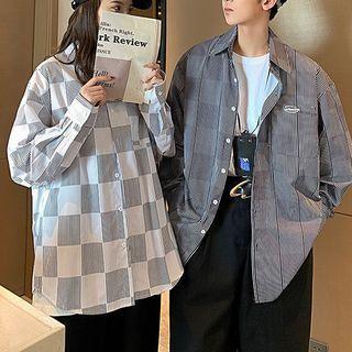 Couple Matching Long Sleeve Checkered Shirt
