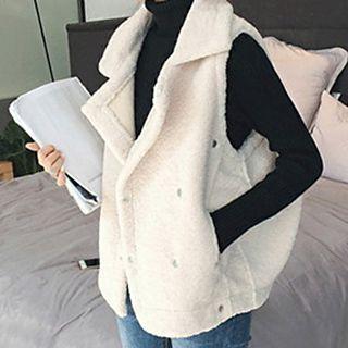 Double-breasted Furry Vest