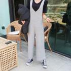 Wool Blend Wide-leg Jumpsuit