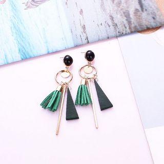Tassel Triangle & Bar Fringed Earring