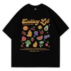 Cartoon Fruit Print T-shirt