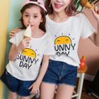 Family Matching Short-sleeve Sun Print T-shirt