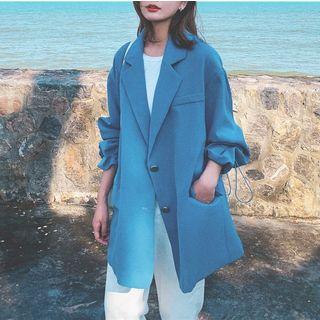 Drawcord-cuff Blazer