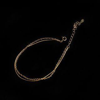 Alloy Layered Bracelet 925 Silver - Gold - One Size