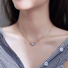 925 Sterling Silver Bead Deer Horn Pendant Necklace As Shown In Figure - One Size