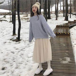 Polka-dot Tulle Skirt Ivory - One Size