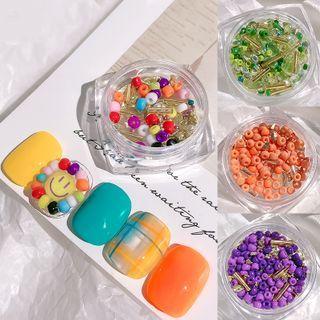 Smiley Flower Bead & Metal Nail Art Decoration