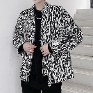 Long-sleeve Print Denim Jacket