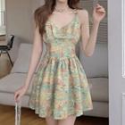 Sleeveless Gather Waist A-line Dress