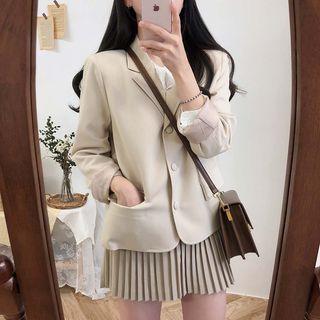 Single-breasted Blazer / Pleated Skirt